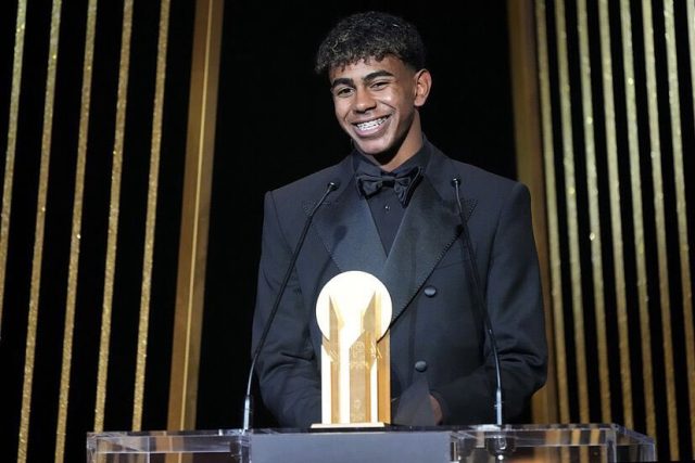Lamine Yamal wins Kopa Trophy at 2025 Ballon d’Or award