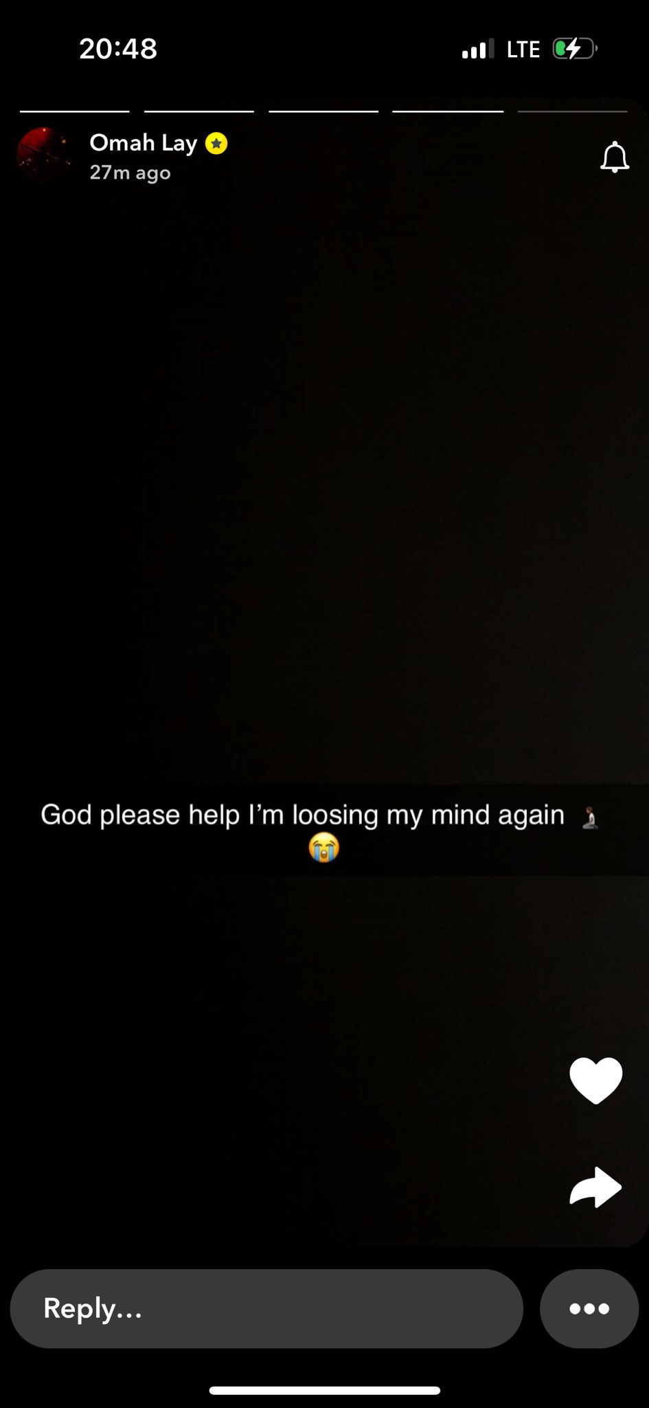 Omah Lay stirs reactions with series of disturbing posts