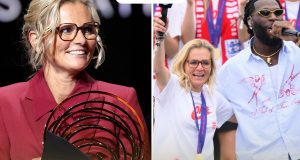 England’s women manager shouts out to Burna Boy at Ballon d’or England’s women manager shouts out to Burna Boy during FIFA Ballon d'or
