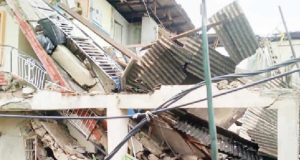 Six people rescued as two storey building collapses in Lagos Six people arrested as two storey building collapse in Lagos