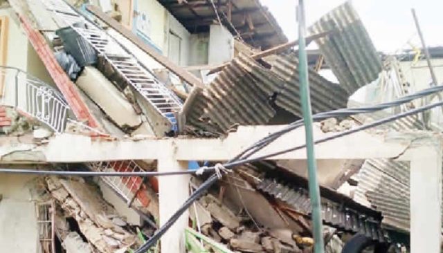 Six people arrested as two storey building collapse in Lagos