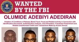 FBI offers $10,000 for Nigerian fraud suspect, Olumide Adebiyi FBI offers $10,000 for Nigerian fraud suspect, Olumide Adebiyi