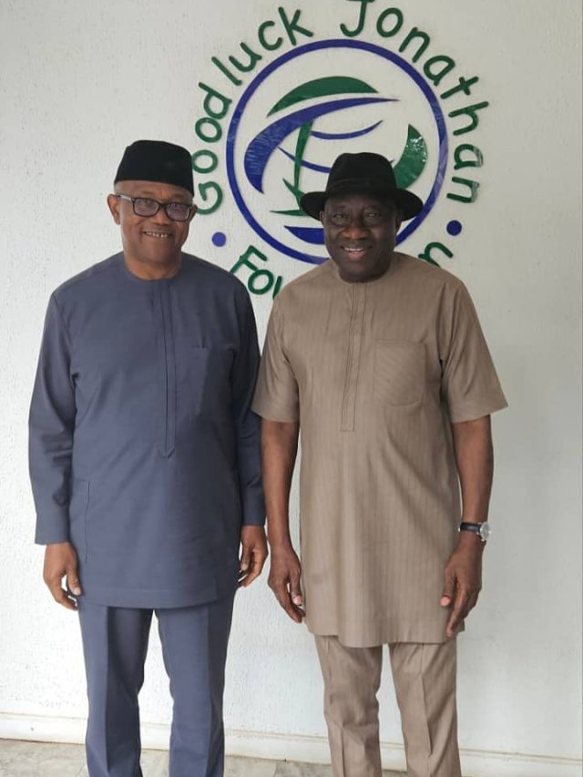 Peter Obi, Jonathan hold closed-door meeting in Abuja