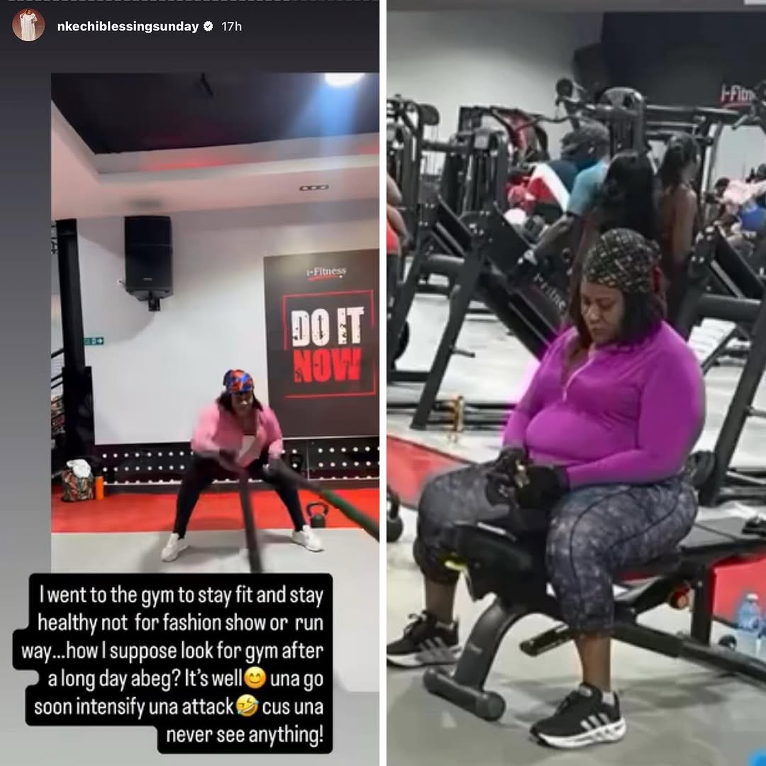 Nkechi Blessing fires back at critics over gym photo