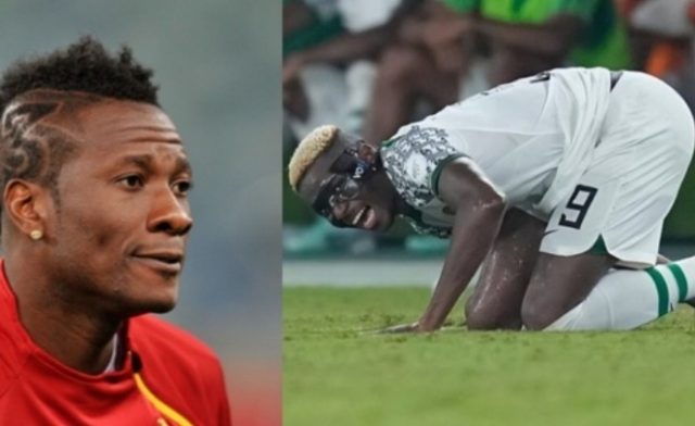 Asamoah Gyan accuses Osimhen of faking injury Asamoah Gyan accuses Osimhen of faking injury