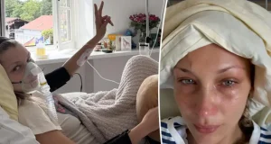 Alarming hospital bed photos of Bella Hadid Bella Hadid sparks fan concern with alarming hospital bed photos