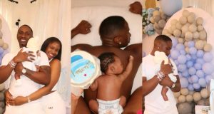 Priscilla Ojo celebrates son @ one month Priscilla Ojo and Juma Jux celebrate son's 1st month birthday
