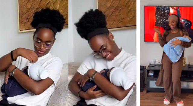 Michelle Gentry meets Priscilla Ojo's son