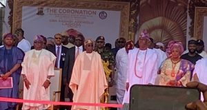 Tinubu arrives coronation of Oba Rashidi Ladoja Tinubu arrives coronation of Oba Rashidi Ladoja