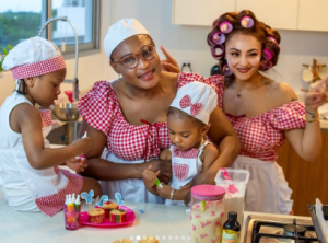 Rosy Meurer shares photos of her kids & grandma baking 