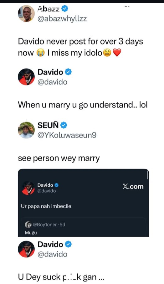 Davido clashes with X users
