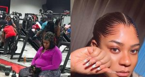 Gym photo of Nkechi Blessing taken without her knowledge STIRS REACTIONS online Nkechi Blessing gym photo