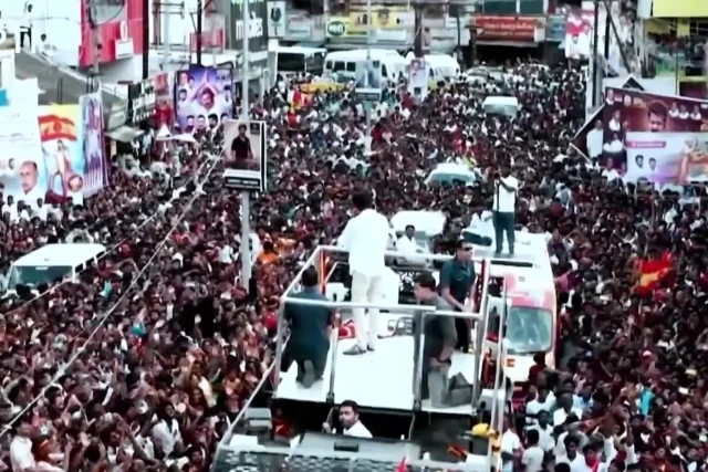 Stampede at political rally of Indian actor k!lls 36 including 8 CHILDREN Stampede at political rally