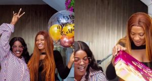 Empress Njamah surprises May Edochie on her birthday Empress Njamah surprises May Edochie on her birthday