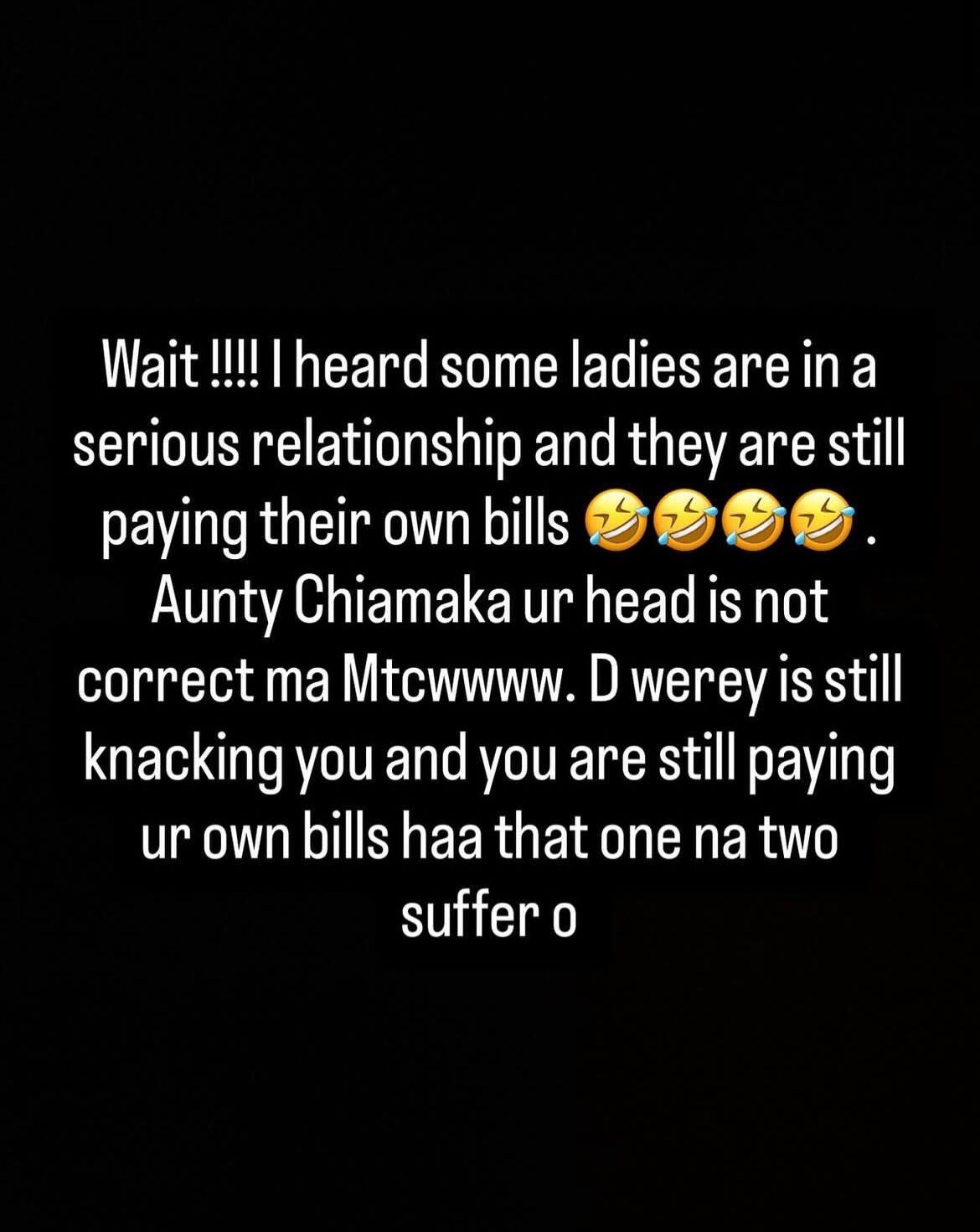 Bobrisky slams women for paying their own bills despite their relationship