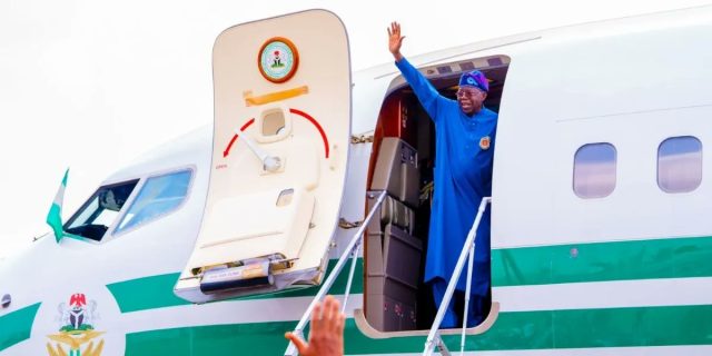 President Tinubu departs Abuja for Rome