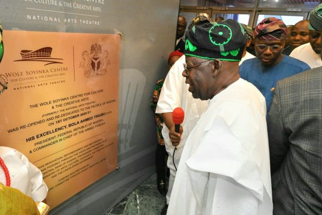Tinubu commissions renovated National Theatre renamed Wole Soyinka Cultural Centre
