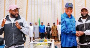 Davido visits Akpabio, Governor Eno Davido visits Akpabio, Governor Eno