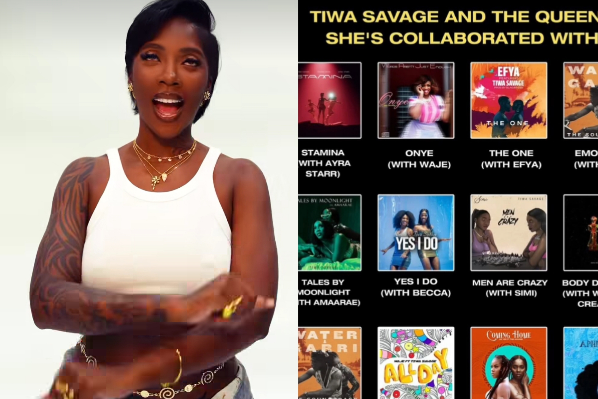 Tiwa Savage shuts down claim of not supporting female artistes with proof