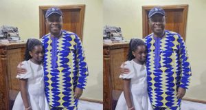 Imade poses with Grandpa Adeleke Photo of Imade Adeleke & and her grandpa