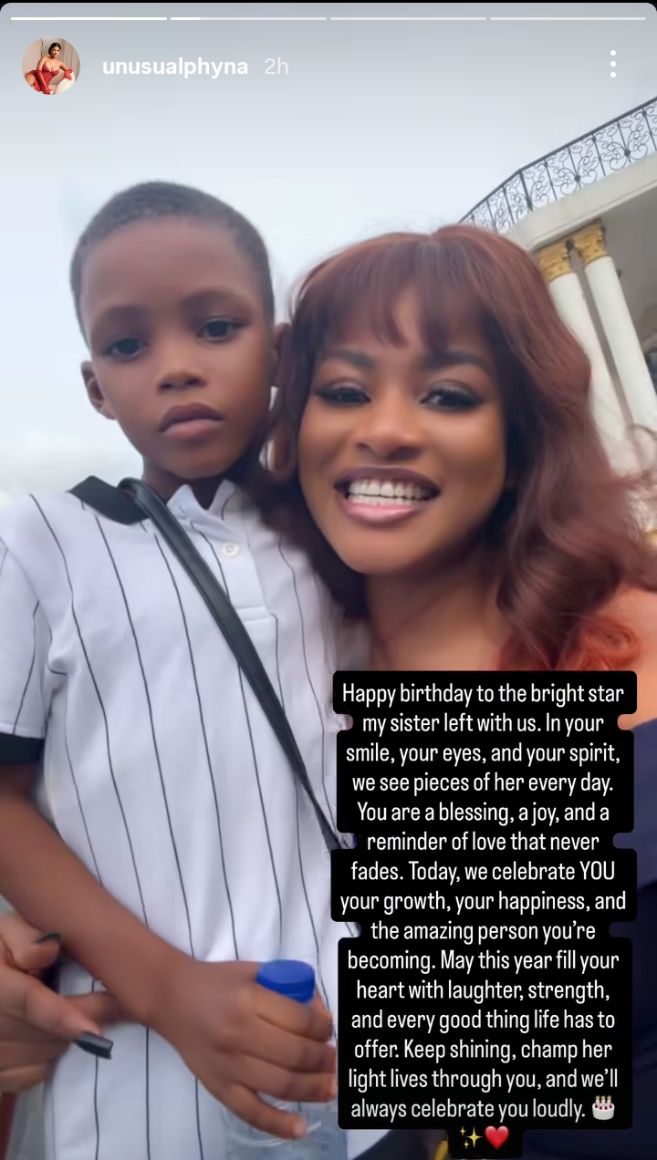 Phyna celebrates late sister's son on his birthday