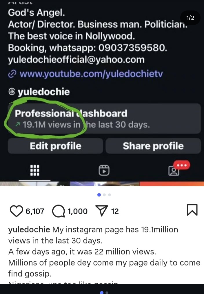Nigerians come to my page to gossip - Yul Edochie says