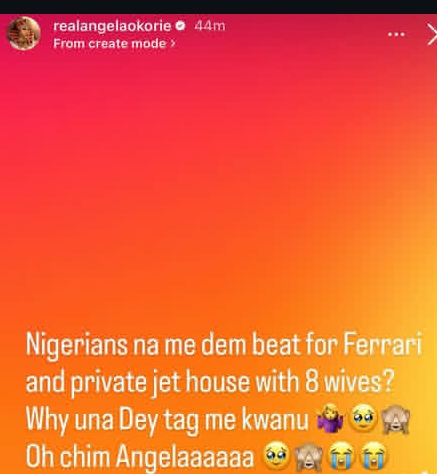 Angela Okorie mocks Regina Daniels amid marital battles