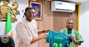 Governor Bassey Otu rewards Super Falcons’ Miracle Usani with N50m, land, others Governor Bassey Otu rewards Super Falcons' Miracle Usani with N50m, land, others
