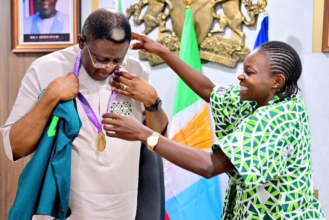 Governor Bassey Otu rewards Super Falcons' Miracle Usani with N50m, land, others 4 Governor Bassey Otu rewards Super Falcons' Miracle Usani with N50m, land, others