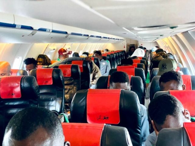 JUST IN: Super Eagles lands in Uyo after mid-air scare