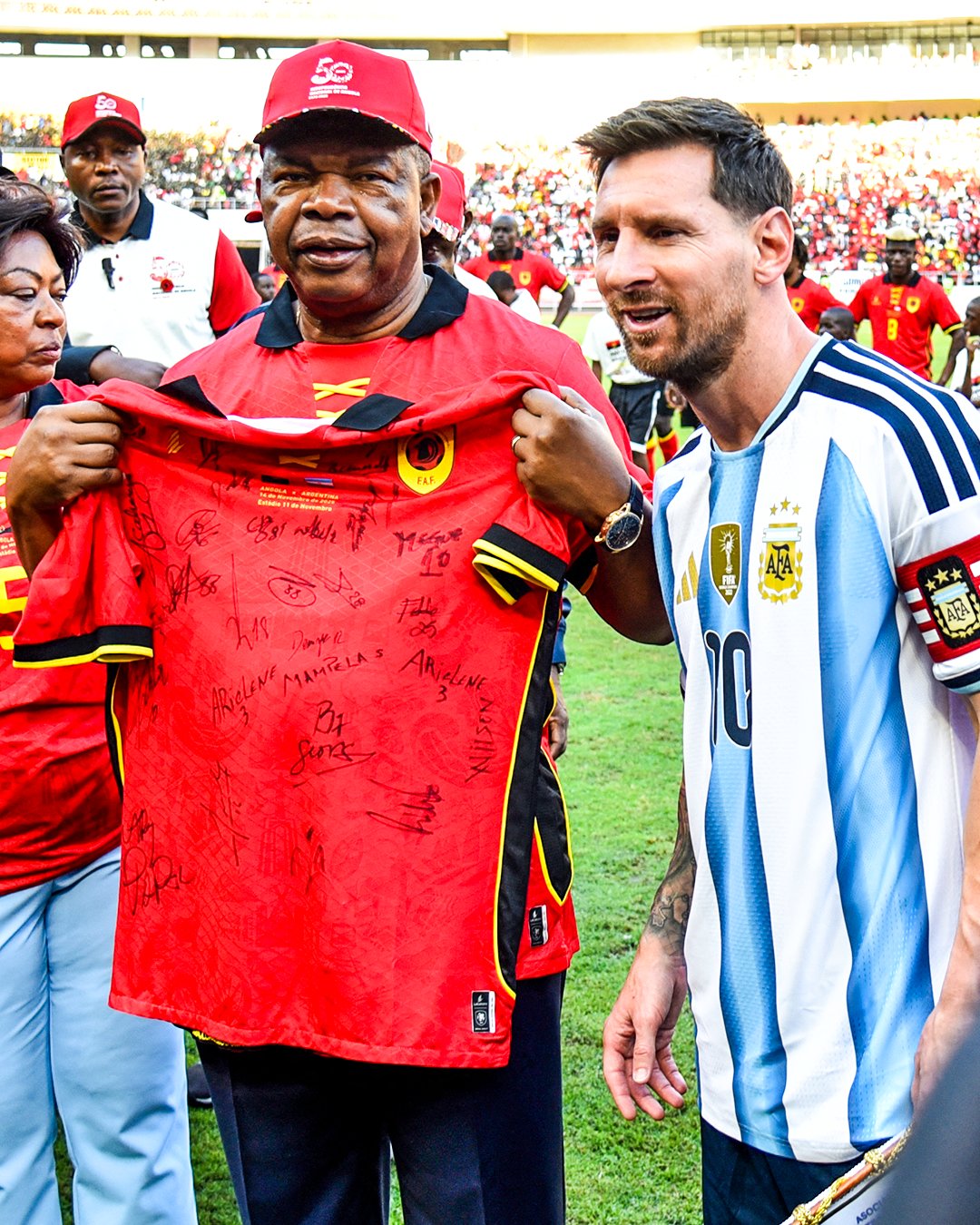 Messi scores first goal in Africa as Argentina beat Angola
