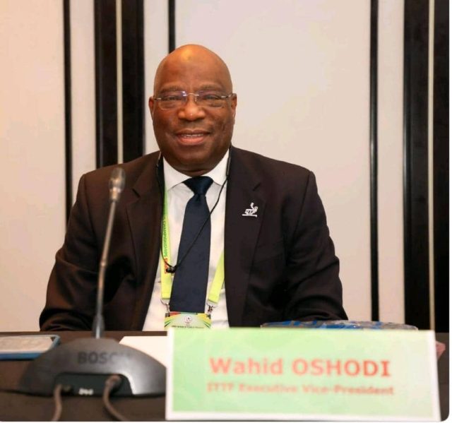 Wahid Enitan Oshodi re-elected as ITTF Executive chairman