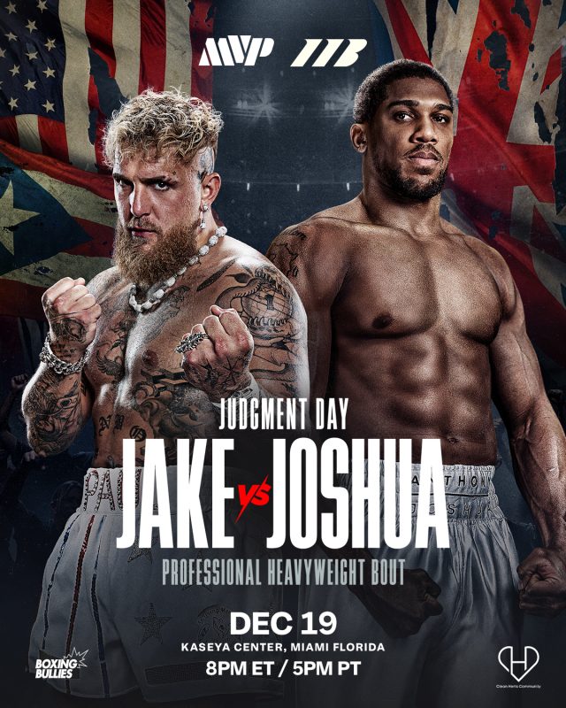 Jake Paul, Anthony Joshua to fight Dec 19
