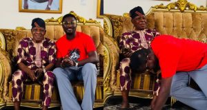 Adeniyi Johnson excited as he finally gets to work with Baba Wande Adeniyi Johnson meets Baba Wande