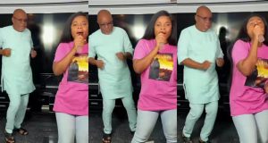 Bimbo Ademoye’s Father makes acting debut Bimbo Ademoye makes acting debut