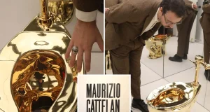 SEE 18-karat gold toilet that sells for $12m Fully functional 18-karat gold toilet sells for $12M