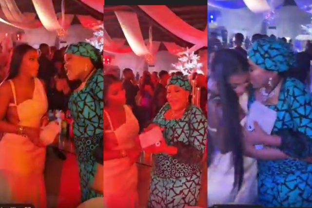 Mercy Eke gifts Toyin Abraham N1M bundle note at Toke Makinwa's baby dedication Mercy Eke gifts Toyin Abraham N1M bundle note at Toke Makinwa's baby dedication