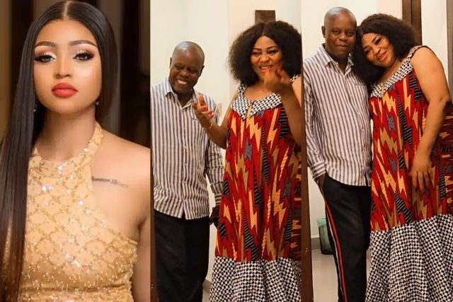 Regina Daniels hails parents' reunion to free their son
