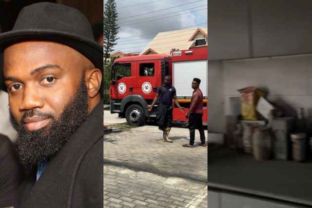 Noble Igwe confirms fire outbreak at home