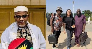 Nnamdi Kanu’s wife, lawyer visit him at Sokoto prison Nnamdi Kanu’s wife, brother & Alloy Ejimakor visit Sokoto prison