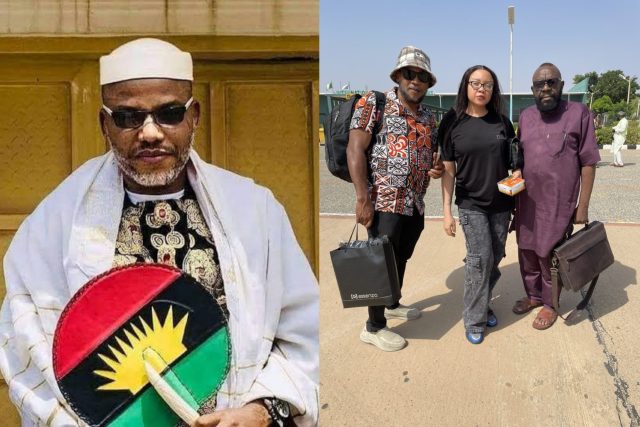 Nnamdi Kanu’s wife, brother & Alloy Ejimakor visit Sokoto prison