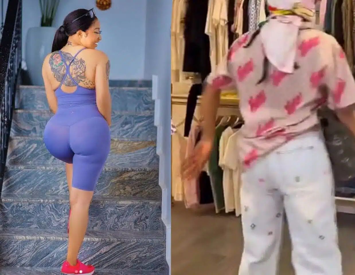 Reactions as Tonto Dikeh removes her BBL