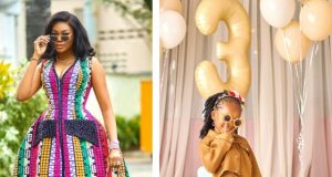 Kiekie celebrates daughter at THREE