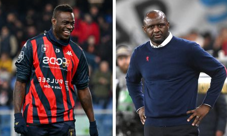 Mario Balotelli celebrates sacking of Vieira Mario Balotelli celebrates sacking of Vieira