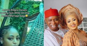 Regina Daniels stirs reactions as she receives IV drip Regina Daniels stirs reactions as she receives IV drip