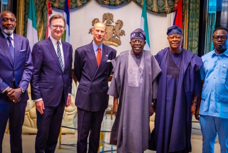 President Tinubu welcomes Duke of Edinburgh at State House
