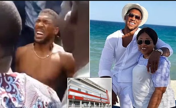 Anthony Joshua's mum rushes to his bedside