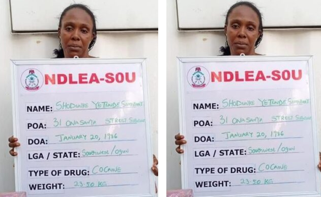 NDLEA busts Female drug Kingpin NDLEA busts Female drug Kingpin