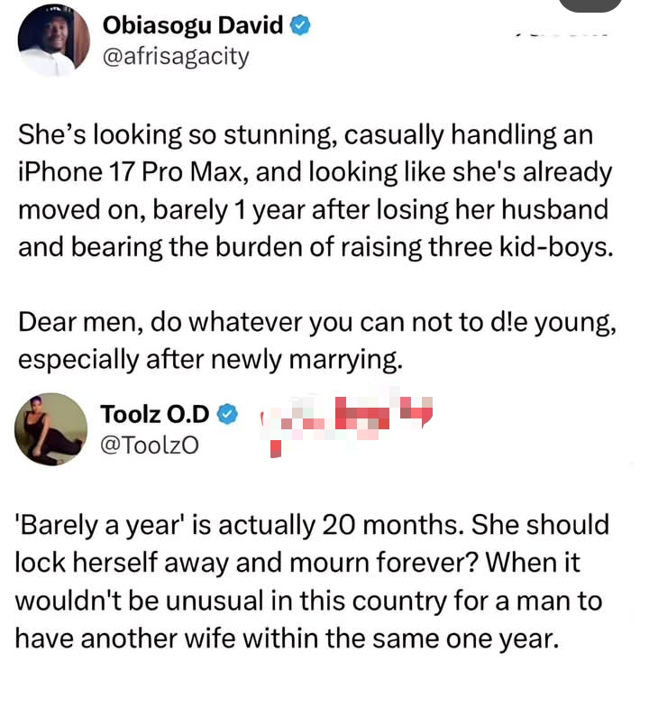 OAP Toolz slams man for criticizing late Jnr Pope's wife for 'moving on'