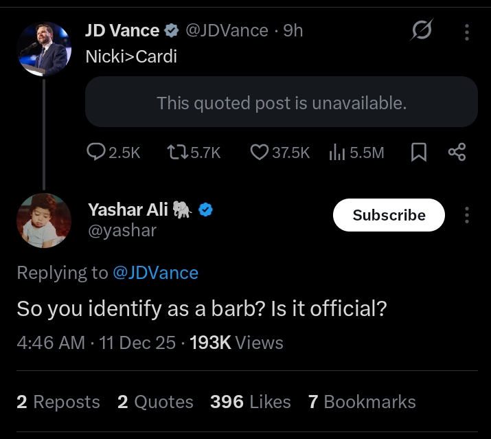 JD Vance declares Nicki Minaj greater than Cardi B